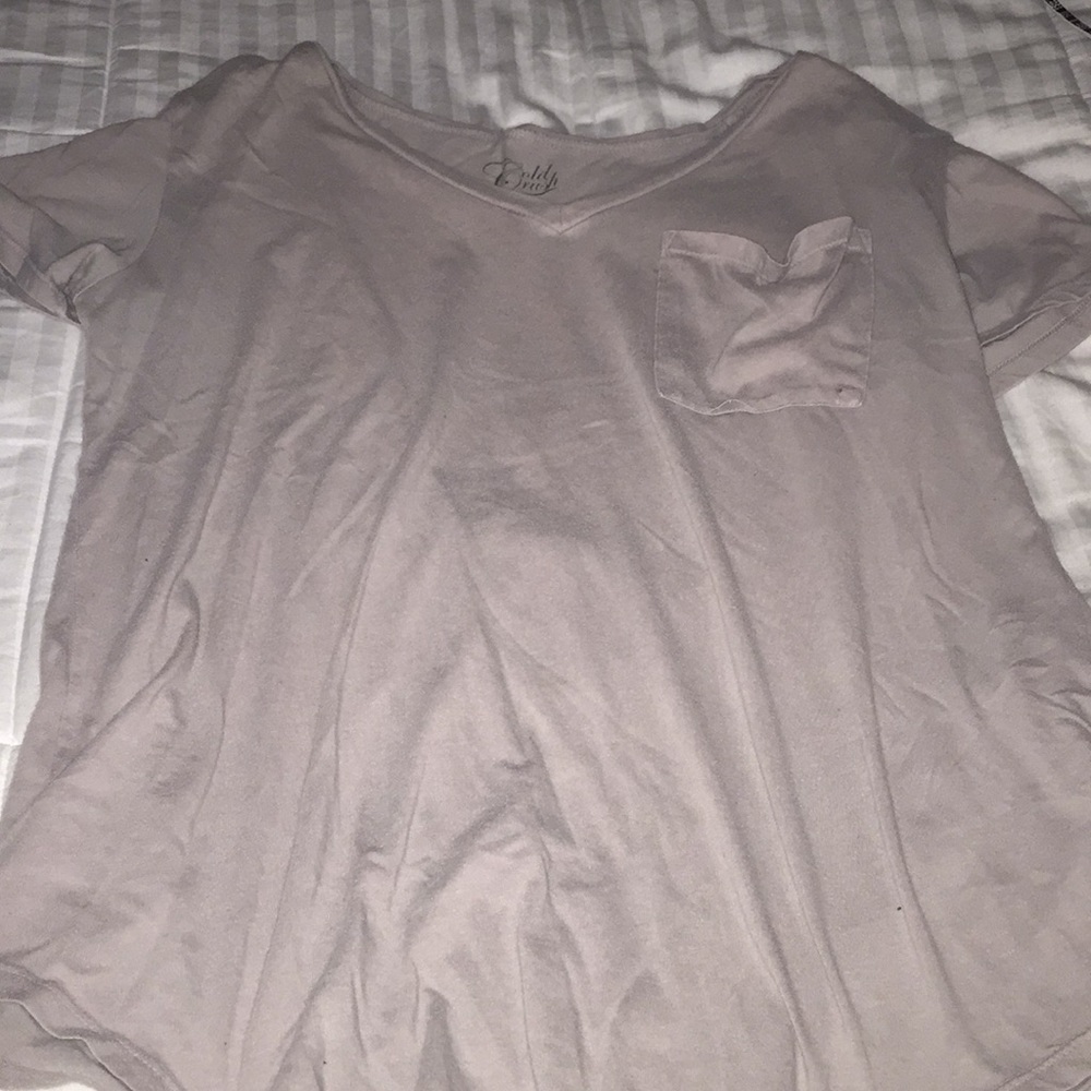 Short sleeve Cream shirt with pocket